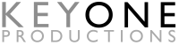 Keyone Productions logo (greyscale)